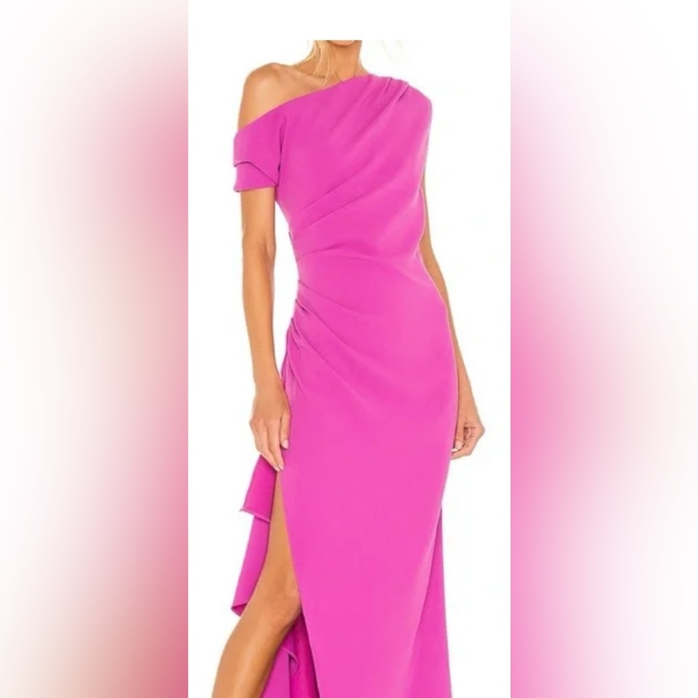 Revolve Elliatt Gwenyth Pink One Shoulder Dress - Orchid
